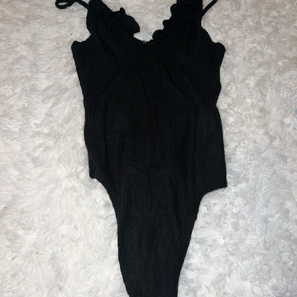 Black waffle, bodysuit